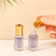 Cosmetic Packaging Clear Empty Hexagonal Roller 3ml 6ml Essential Oil Glass Ball Bottles With Roll